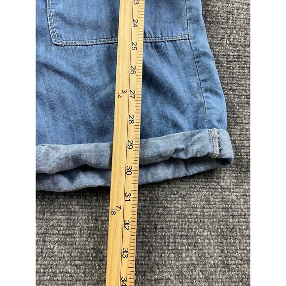 Hinge Romper Shorts Jumpsuit XXSmall Blue Jean‎ Denim Western Coastal Cowboy - Picture 6 of 7